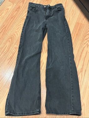 H&M Black Wide-Leg Flare Jeans